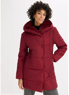 Prošívaná bunda s umělou kožešinou, bonprix