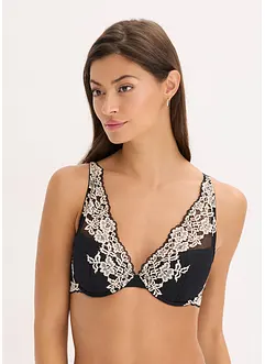 Vyztužená podprsenka z dvoubarevné krajky, bonprix