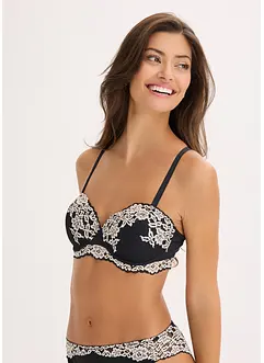Balkonetová podprsenka s dvoubarevnou krajkou (2 ks v balení), bonprix