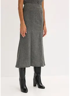 Godetová sukně s tvídovým vzhledem, bonprix