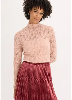 Rolákové tričko z krajky, bonprix