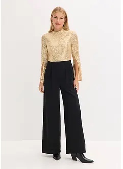 Žerzejový overal s pajetkami, bonprix