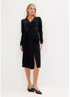 Midi šaty ze splývavého sametu, bonprix