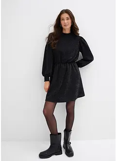 Třpytivé šaty z pevného interlockového materiálu, bonprix