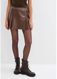 Krátká sukně z umělé kůže, s protizáhyby, bonprix