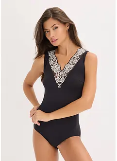 Body bez kostic, z měkkého modalu s krajkou, bonprix