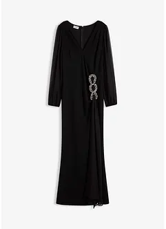 Dlouhé šaty s aplikací ze štrasových kamínků, bonprix