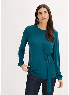 Triko s dlouhým rukávem, z měkké viskózové směsi, bonprix