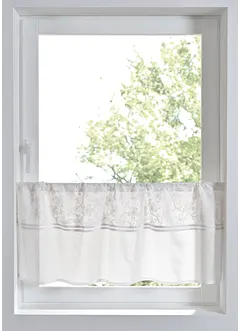 Vitrážková záclona z organické bavlny, s výšivkou, bonprix