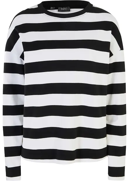 Triko s dlouhým rukávem, z čistě bavlněného interlocku