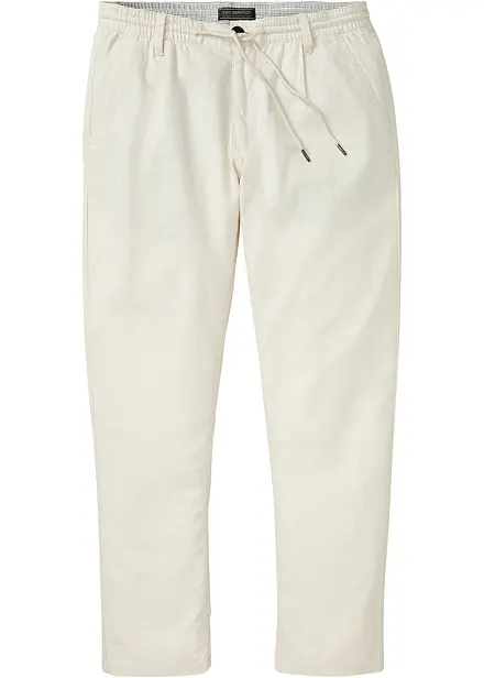 Kalhoty bez zapínání, se lnem, Relaxed Fit, Straight