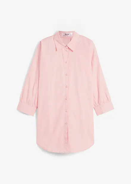 Bavlněná oversize košile s 3/4 rukávem