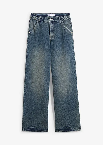 Džíny Wide Leg, High Waist, nízký podíl streče
