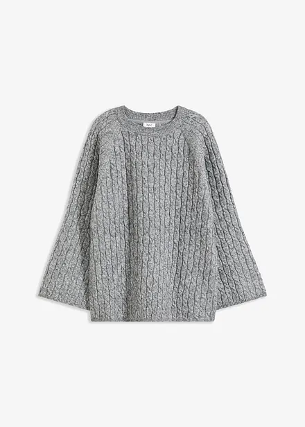 Oversized svetr s copánkovým vzorem