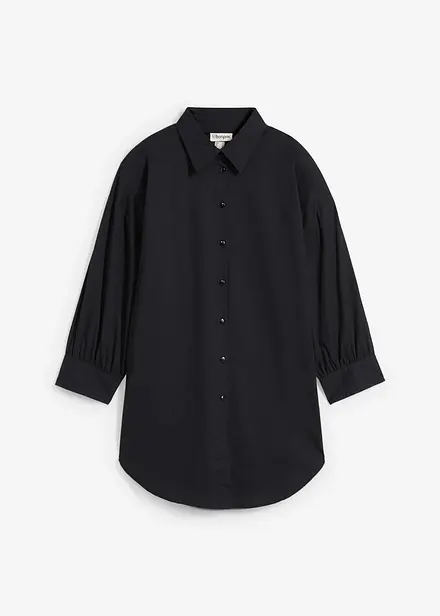 Bavlněná oversize košile s 3/4 rukávem