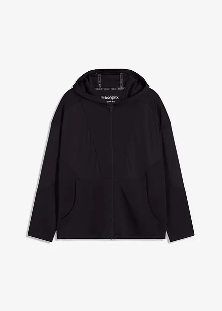 Funkční sportovní bunda s průhlednou síťovinou, oversized