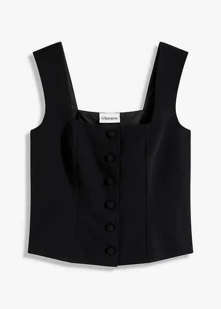 Halenkový top s knoflíkovou lištou