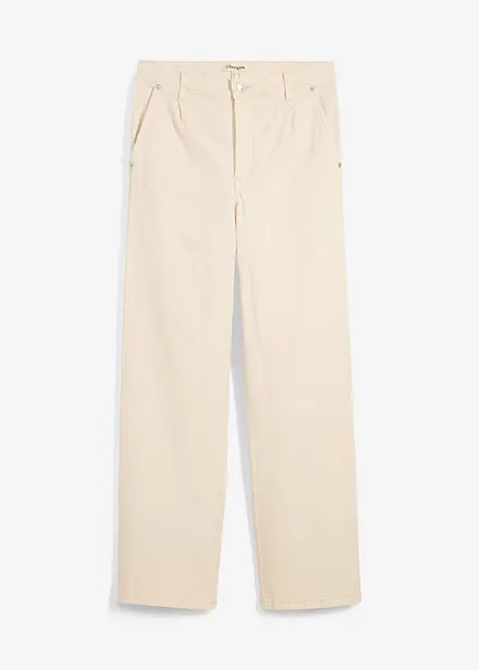 Džíny Straight, High Waist, nízký podíl streče