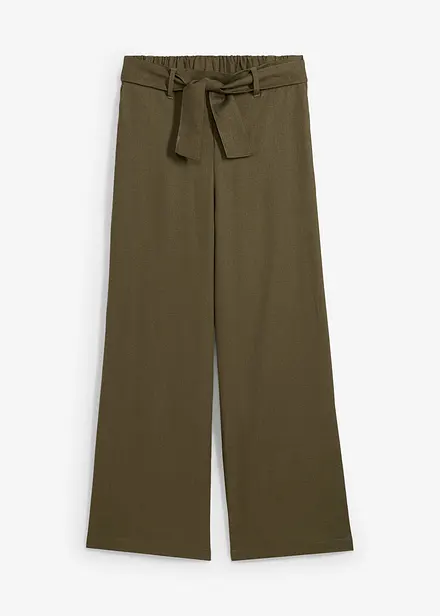 Kalhoty Culotte ze vzdušné lněné směsi