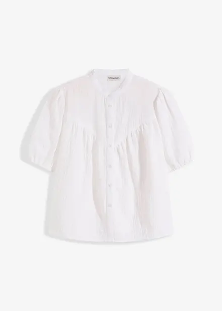 Mušelínová halenka s krátkým rukávem