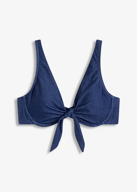 Bikiny s kosticemi, horní díl, džínový vzhled