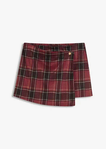 Sukně se šortkami, s ozdobným knoflíkem