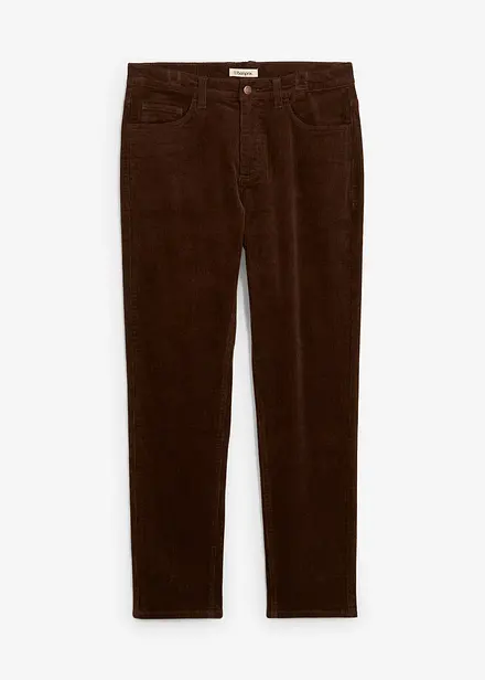 Strečové manšestrové kalhoty v pohodlném střihu, Slim Fit