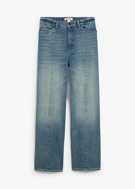 Džíny Straight Loose, High Waist, Low Stretch