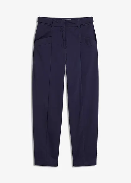 Saténové kalhoty se střihem Tapered Fit