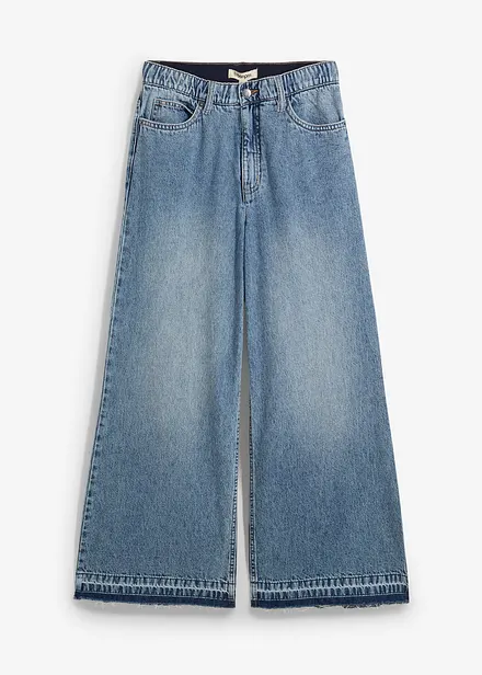 Džíny Wide Leg, High Waist, zkrácené