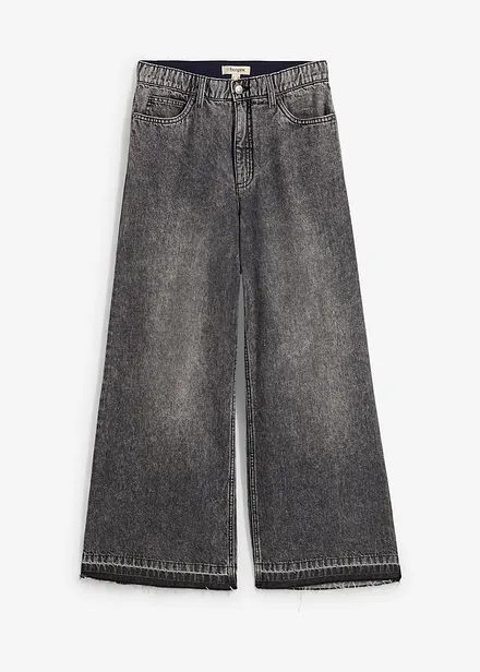 Džíny Wide Leg, High Waist, zkrácené