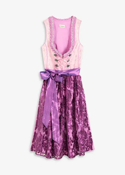 Kroj ve stylu dirndl a zástěra (2dílná souprava)