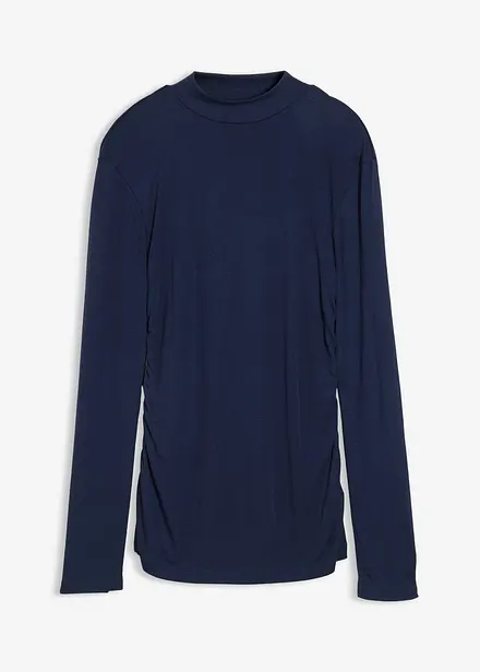 Žebrované tričko s nařasením