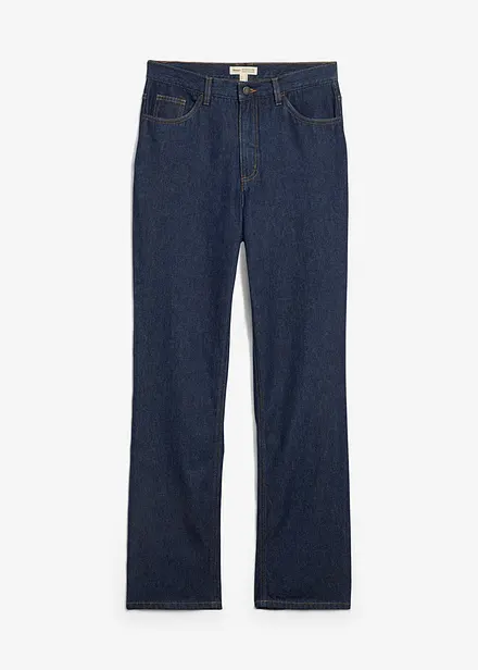 Džíny Straight, High Waist, Long, z organické bavlny