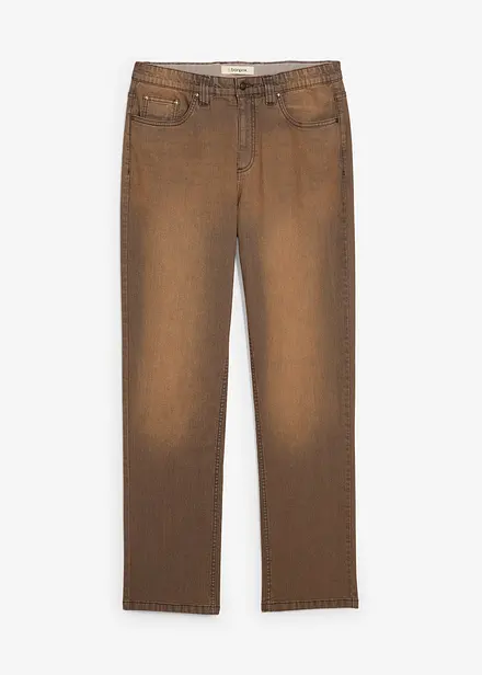 Lehké strečové džíny Classic Fit s pohodlným pasem a vintage sepráním