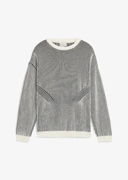 Žebrovan&yacute; svetr z bavlněn&eacute; směsi, Loose Fit