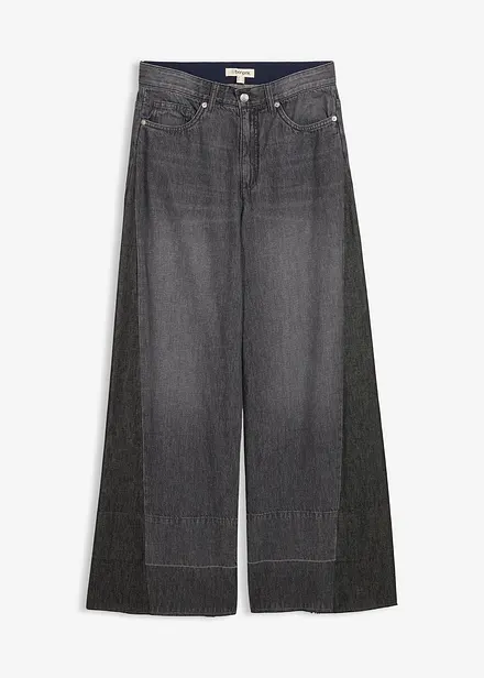 Džíny Wide Leg, High waist, se vsadkou