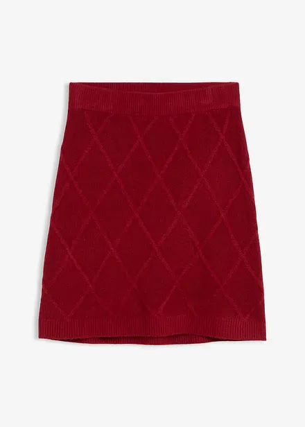 Pletená sukně s copánkovým vzorem