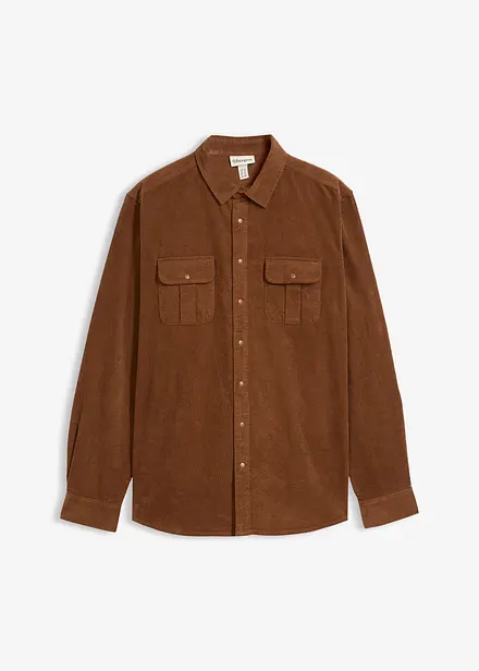 Strečová manšestrová košile s bavlnou