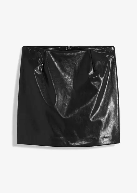 Kr&aacute;tk&aacute; sukně z uměl&eacute; kůže