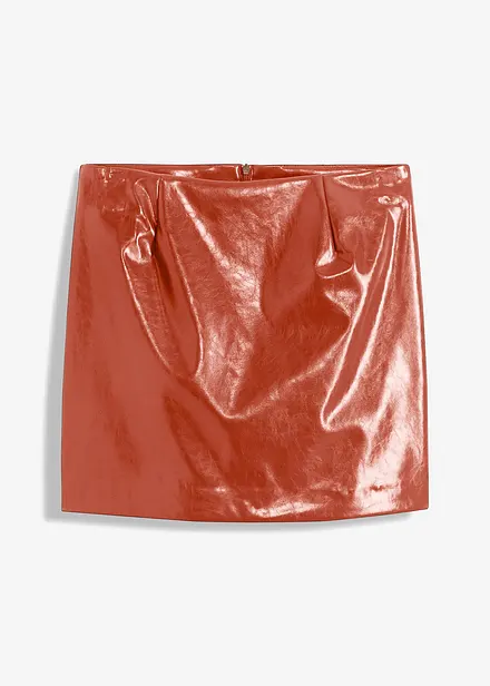 Krátká sukně z umělé kůže