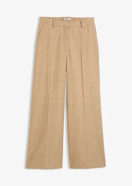 Vlněné kalhoty se vzorem rybí kosti