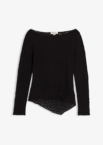 Tričko s dlouhým rukávem, z krajky