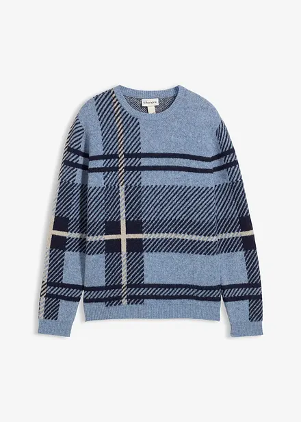 Svetr s kostkovan&yacute;m vzorem