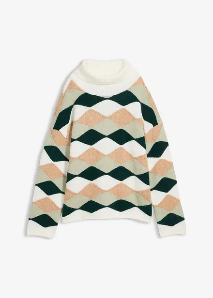 Rolákový svetr se vzorem