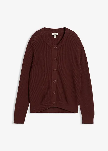 Kab&aacute;tek z jemn&eacute; pleteniny, s kulat&yacute;m v&yacute;střihem