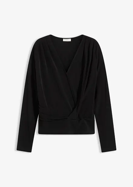 Tričko s dlouhým rukávem a s hlubokým výstřihem