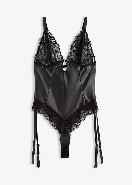 Body s mokrým vzhledem a odnímatelnými podvazkovými pásy