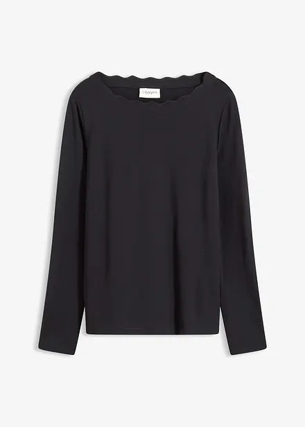 Triko se zvlněnými okraji, z materiálu Punto di Roma