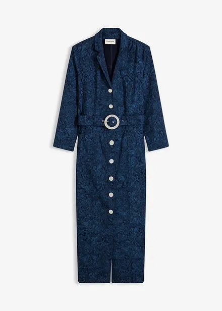 Keprové šaty s opaskem (2dílná souprava)